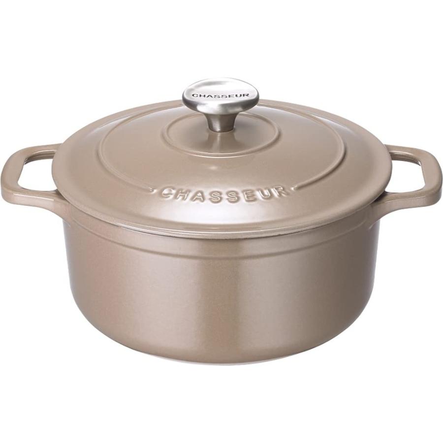 CHASSEUR サブライム ラウンドキャセロール 24cm マロングラッセ