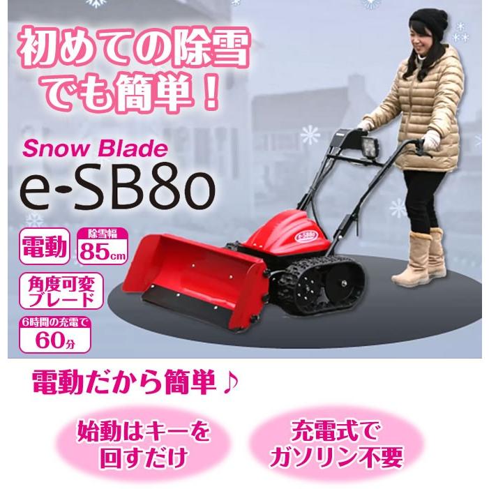 和同 電動スノーブレード e-SB80 リチウムイオン電池 営業所止めは送料