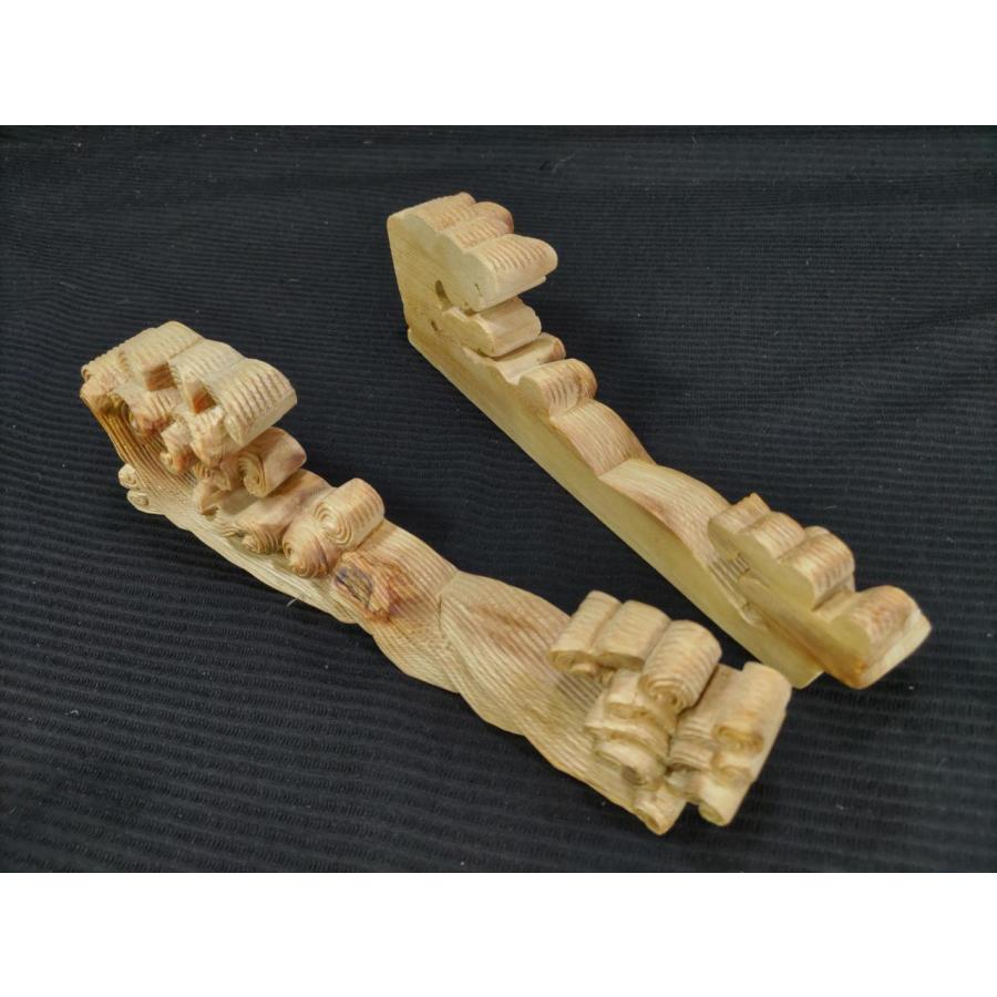 波】長さ30cm（高さ9cm）社寺仏閣、山車 だんじり彫刻 在庫処分品