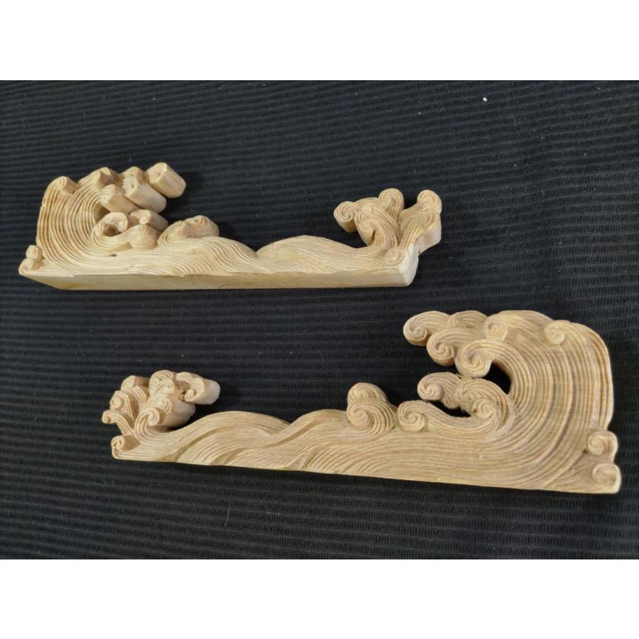 波】長さ30cm（高さ9cm） 山車 だんじり彫刻 : 田中ソウケン