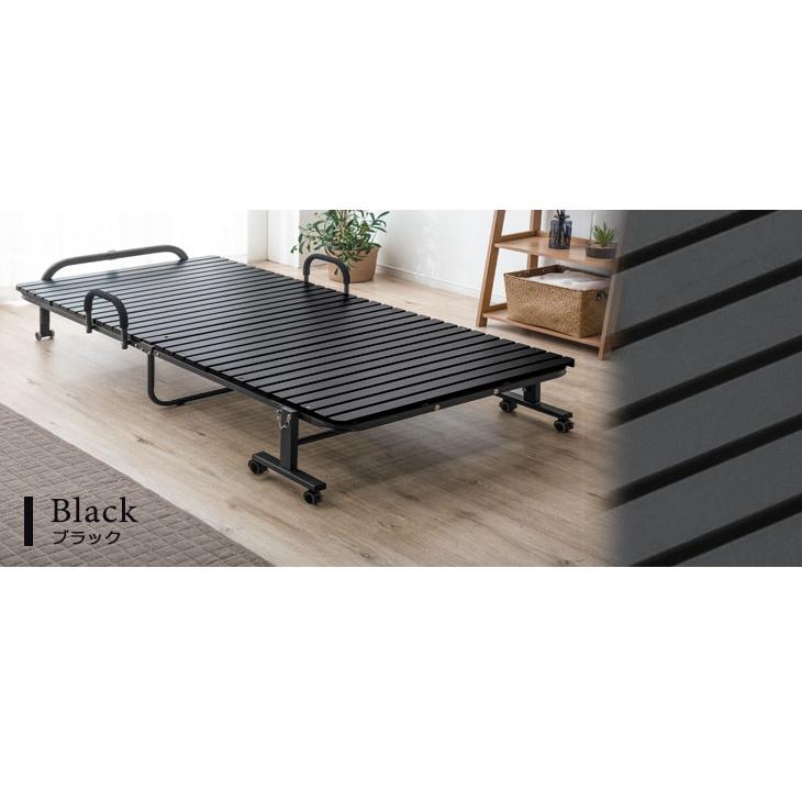 タンスのゲン 折りたたみベッド ベッド シングル ワイド 簡易ベッド 桐