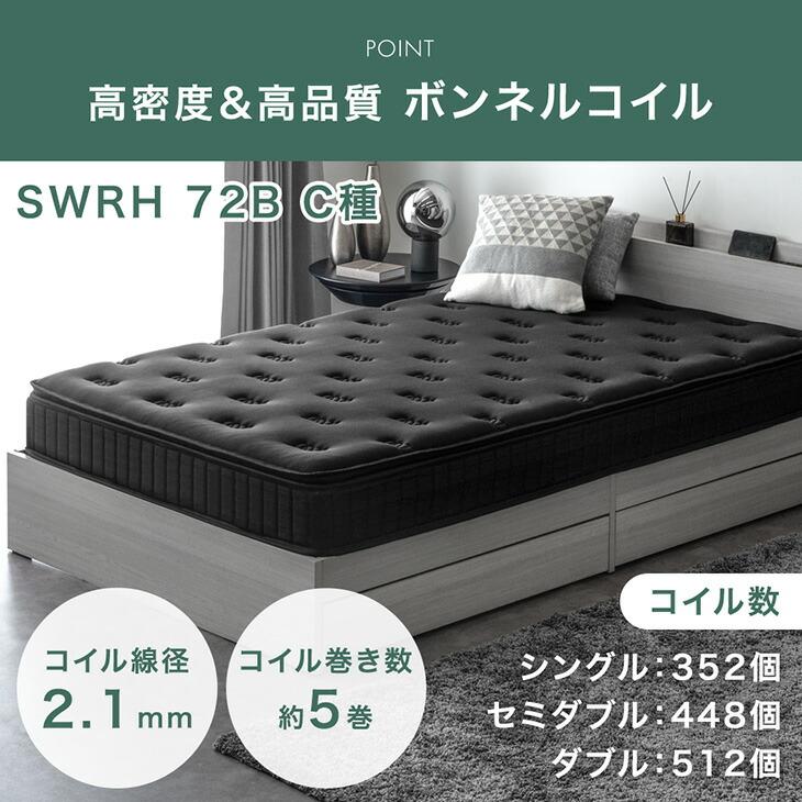 タンスのゲン 25日正午〜+3% マットレス セミダブル ボンネルコイル