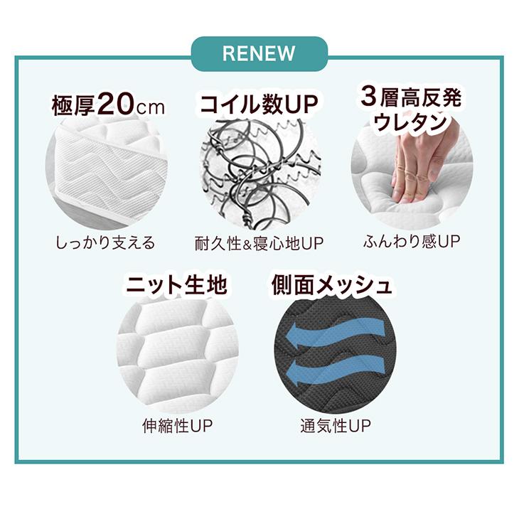 タンスのゲン マットレス セミダブル ボンネルコイルマットレス