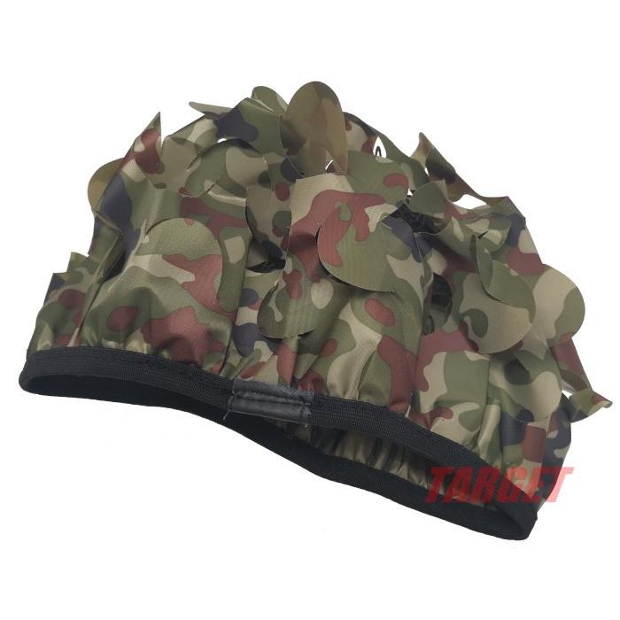 八八式鉄帽用偽装網 陸迷彩偽装カバー付 （ひらひら ギリー ヘルメット