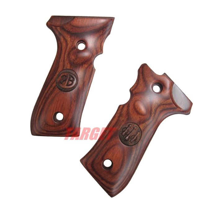 アルタモント ベレッタ M92F用 木製グリップ スムース パネル ロゴ入り