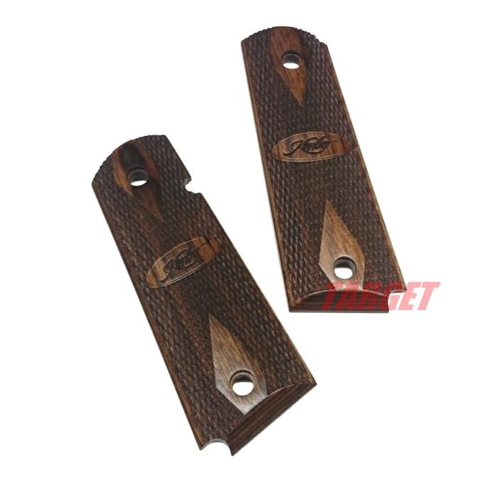 アルタモント キンバー 1911用 木製グリップ ダイヤチェッカー パネル