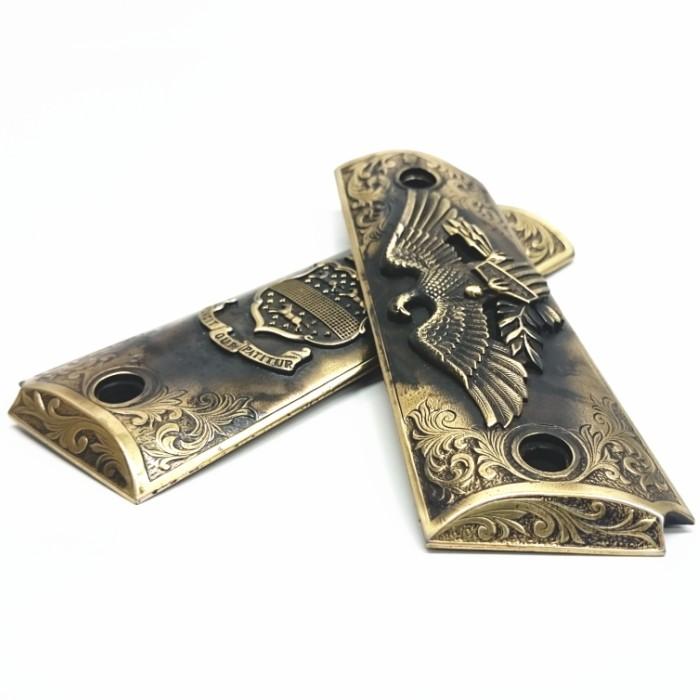 ☆RIGHT イーグルレリーフ メタルグリップ アンティークゴールド