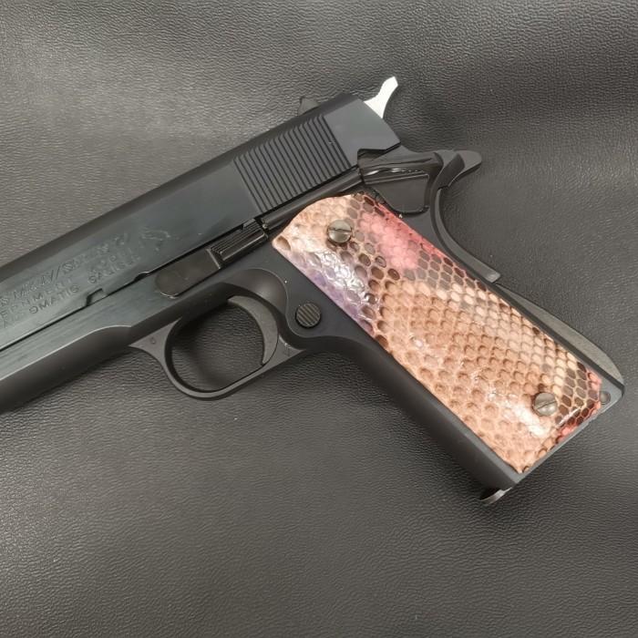TARGET限定 RIGHT 1911用メタルグリップ ダイヤモンドパイソンレザー