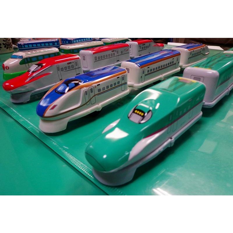 鉄道グッズ 新幹線・ブルートレイン・特急車両3両編成 ブリキ製