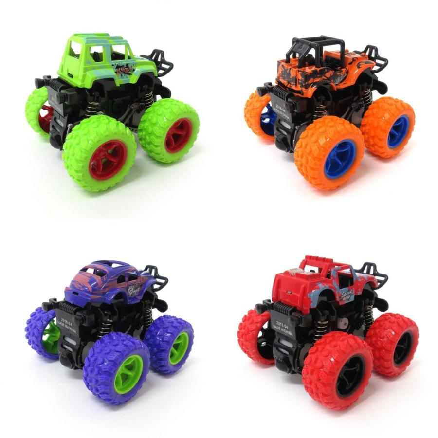 フリクション ミニカー 4WD モンスターZAP 4色×2個セット 8個入りBOX