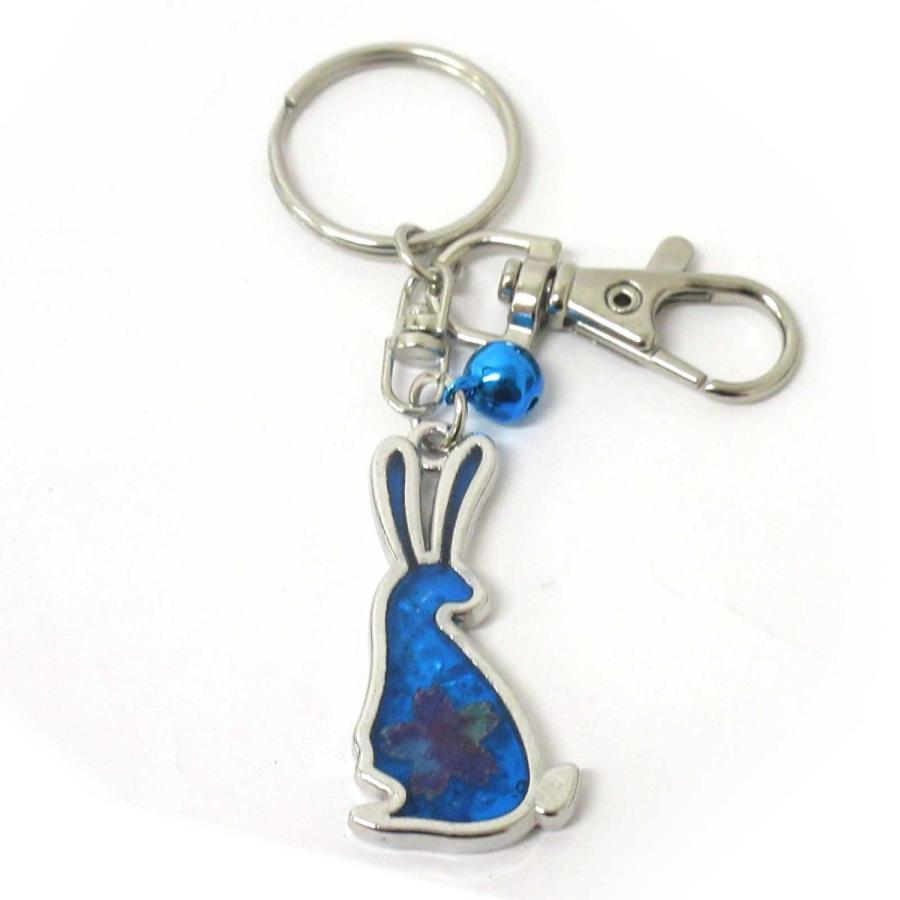 桜 うさぎ キーホルダー レジン調 幸運と繁栄のしるし : テンマヤ