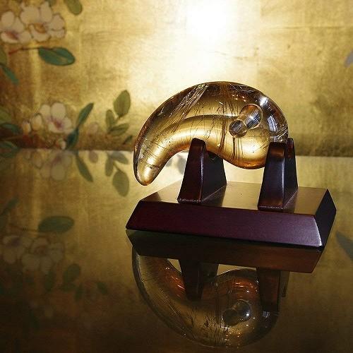 theory xyz ルチルクォーツ ゴールド 勾玉 極上級 73mm 甲府製 秋光作