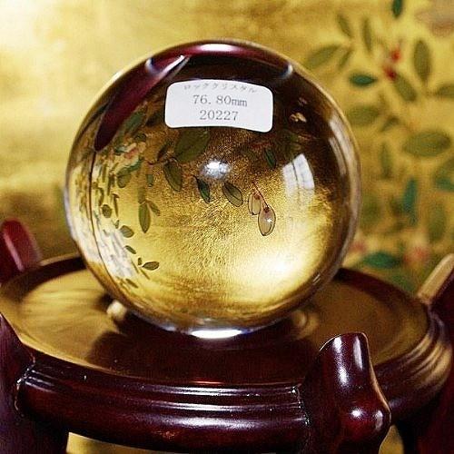 theory xyz 天然水晶 無垢 丸玉 最高級 甲府研磨 水晶玉 天然 76.80mm