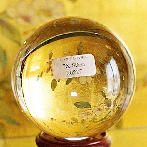 theory xyz 天然水晶 無垢 丸玉 最高級 甲府研磨 水晶玉 天然 76.80mm