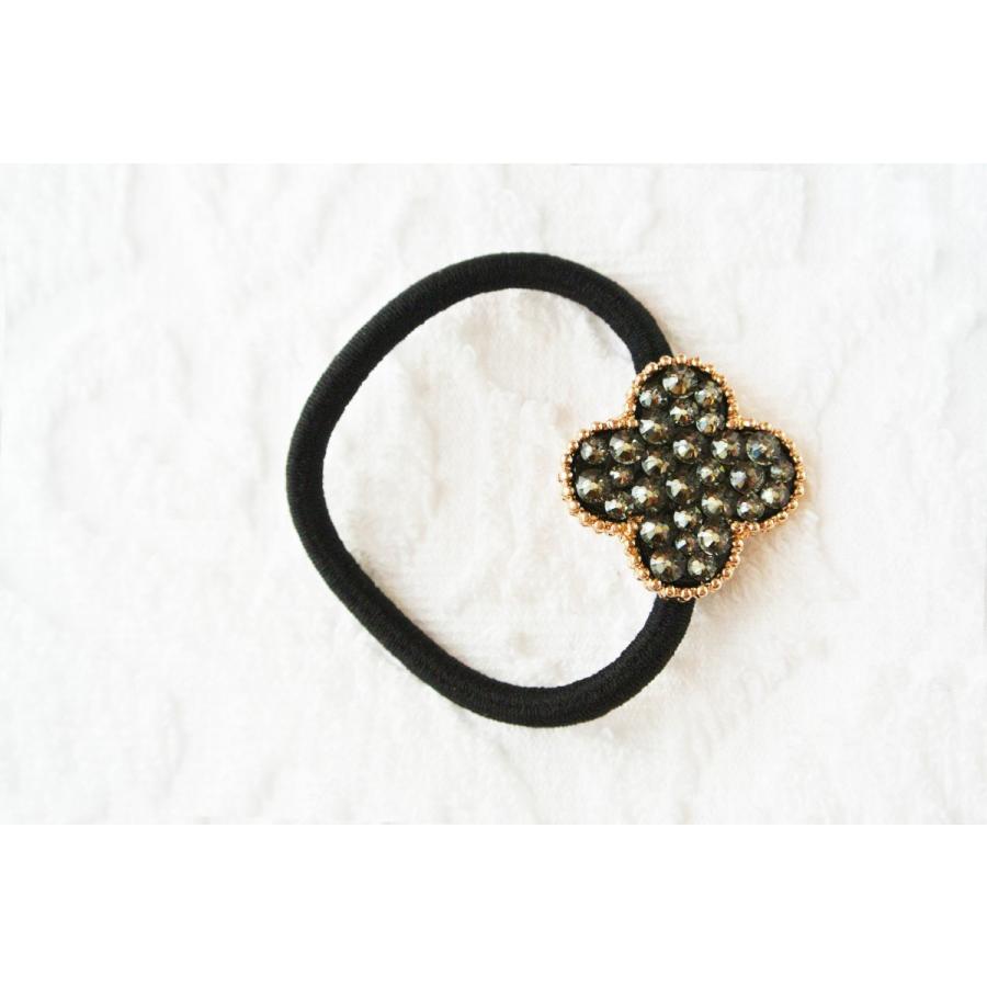 SWAROVSKI（スワロフスキー） ヘアゴム ヴァンクリ風 ブラックダイヤ