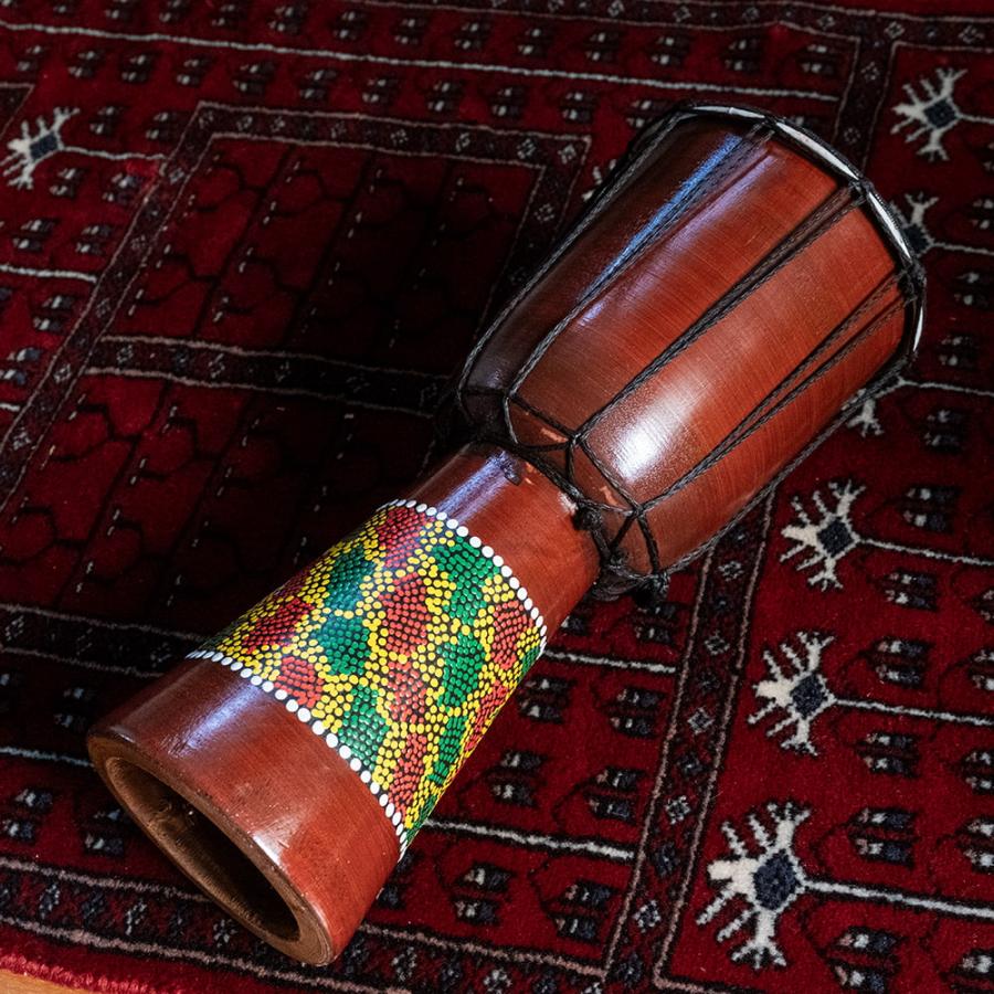 送料無料 ジャンベ アフリカ太鼓 バリ島楽器 民族楽器 〔高さ：約40cm