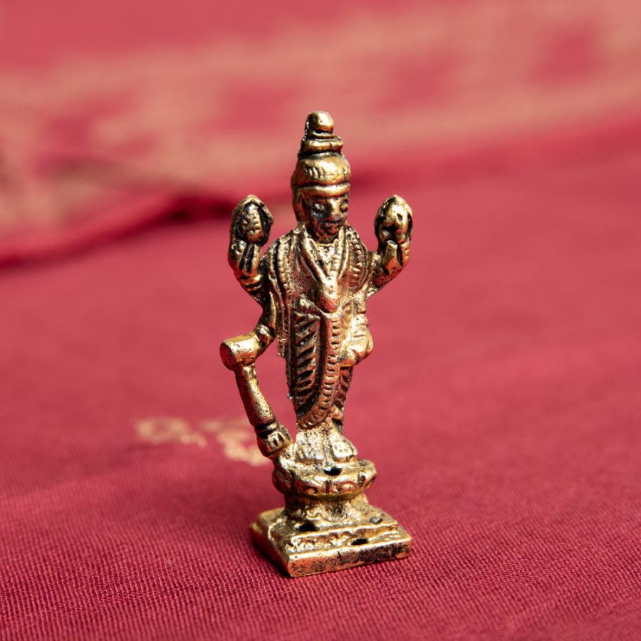 神様像 ブラス像 ヒンドゥー教 神像 ヴィシュヌ 立像 Vishnu ミニ神像