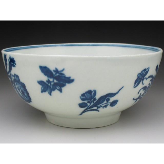 ウースター 初期 Three Flowersパターン 染付ボウル スロップボウル