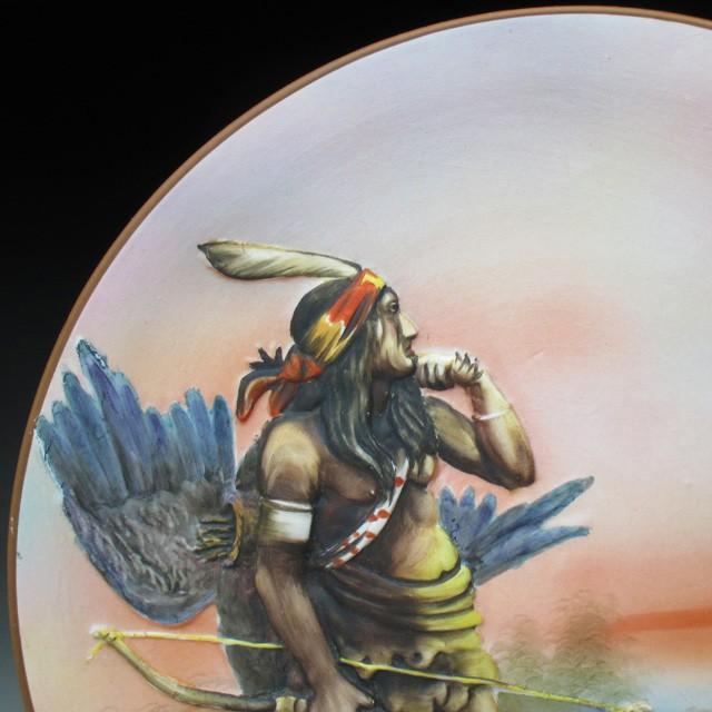 ノリタケ オールドノリタケ モールド インディアン絵 プレート 27cm