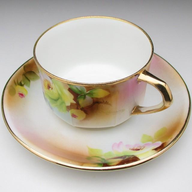 ノリタケ オールドノリタケ 薔薇絵 カップ＆ソーサー (a