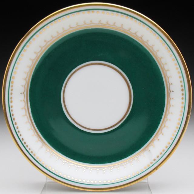 Rosenthal（ローゼンタール） グリーン地金彩風景絵 カップ＆ソーサー