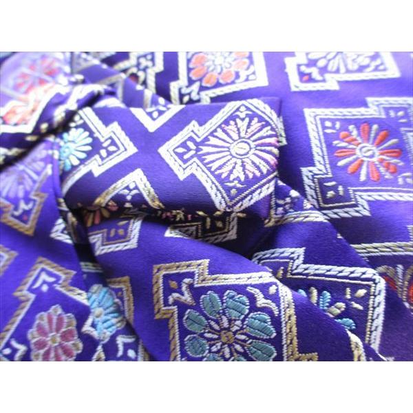 13絃用 お箏/お琴ケース 琴袋(丸袋) 切替し七丁 大松皮 青色 009