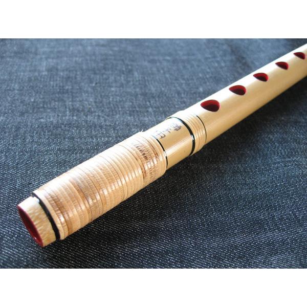 篠笛(しの笛)横笛 獅子田 竹渓 籐両巻 7穴 7本調子 お囃子調(お祭り用