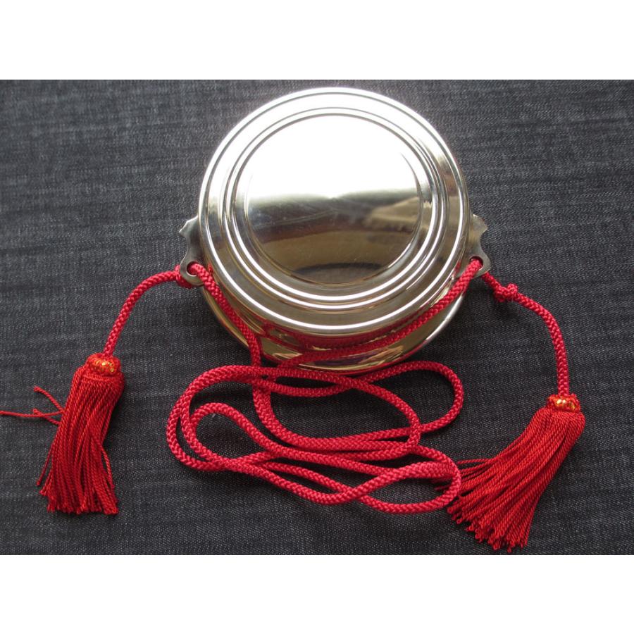 摺り鉦(摺鉦/チャンチキ/チャンギリ/当たり鉦) 4寸(約12.1cm) 紐房付き