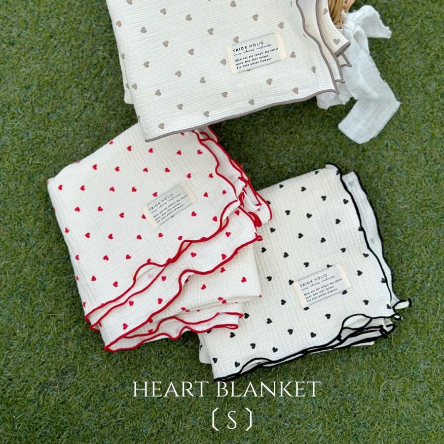 1点のみネコポス可】Heart gauze blanket S-size（約70×85cm）ダブル