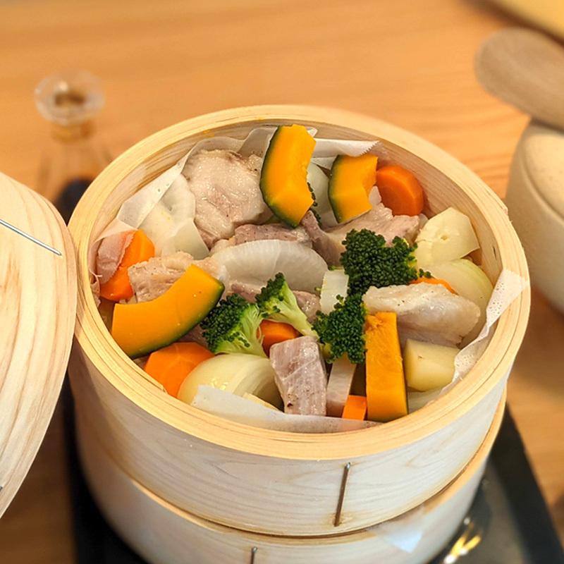 中華せいろ 日本製 21cm 国産ヒノキ 蒸し器 身1点のみ 竹 蒸籠