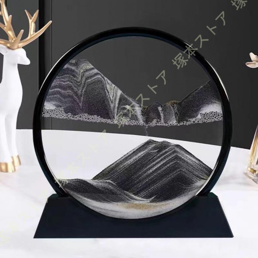 置き物 LED ライト 砂の絵 3D 光る サンドピクチャー 砂時計 おしゃれ