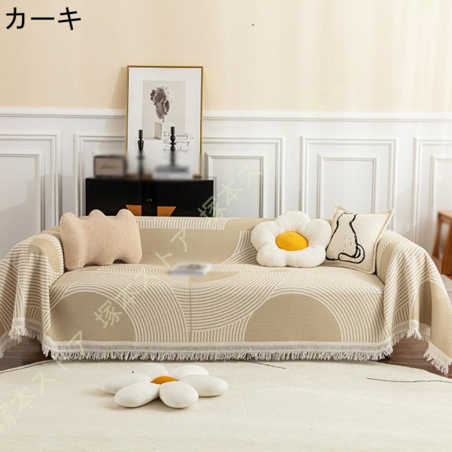 マルチカバー 大判 フリークロス フリンジ付きブランケット