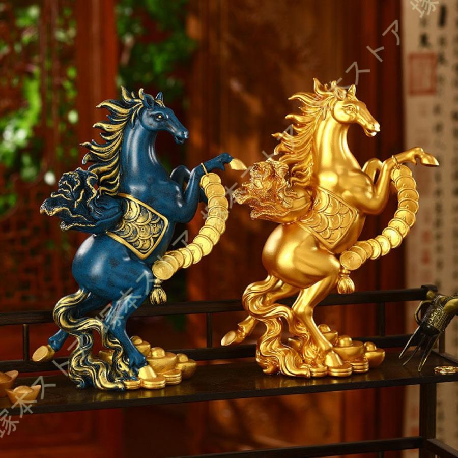 馬の置物 風水グッズ レジン 干支 午 仕事運アップ 開運グッズ 金運