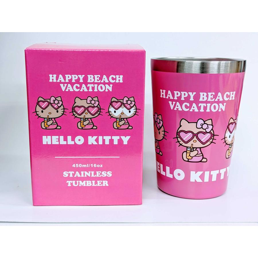 SANRIO HELLO KITTY ステンレスタンブラー キティジュース ピンク