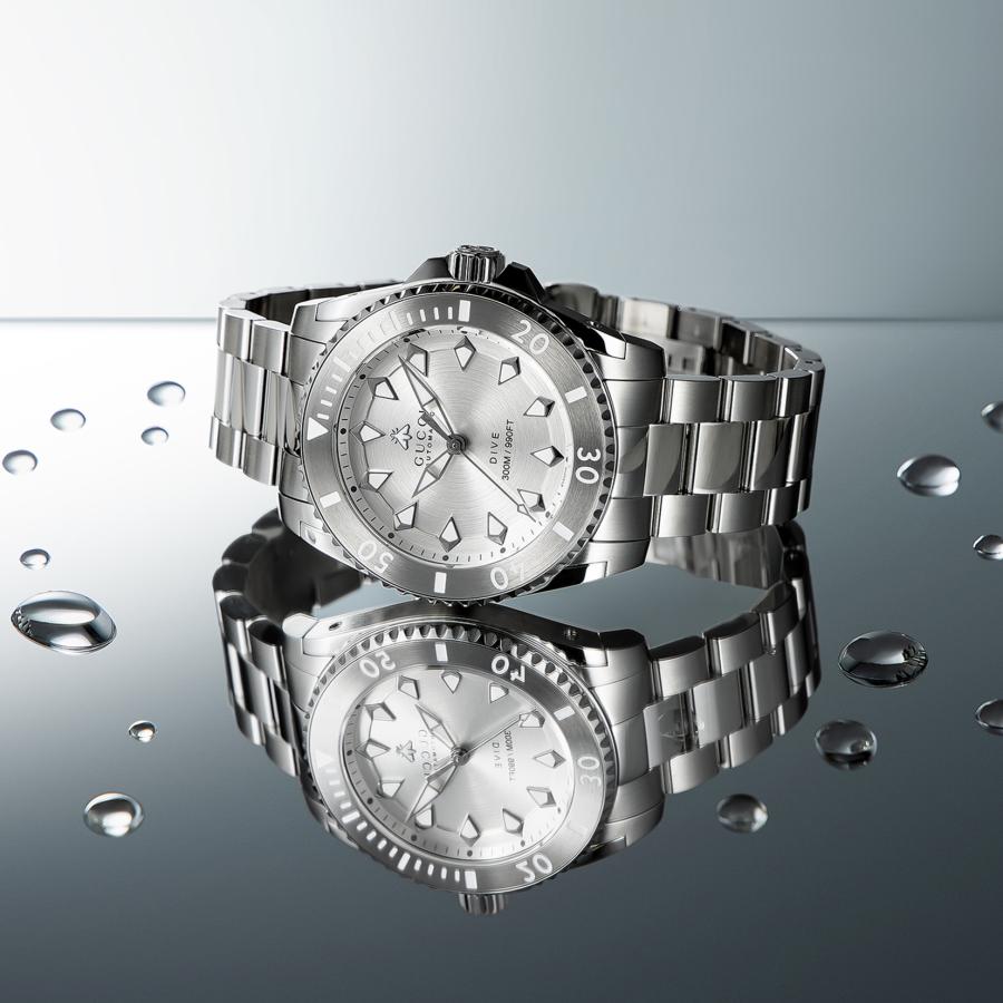 GUCCI（グッチ） メンズ 時計 ダイブ DIVE 自動巻 シルバー YA136354