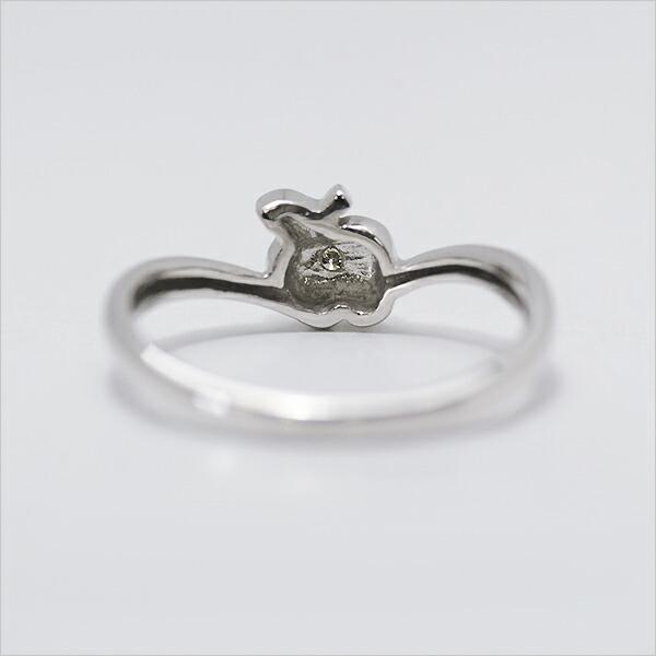 指輪 リング ブラウンダイヤモンド りんごモチーフ SV925 シルバー925