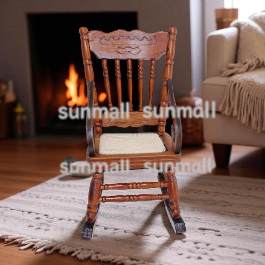 1点販売】【選べる4色】木製ミニチュアロッキングチェア【1/6・1/12