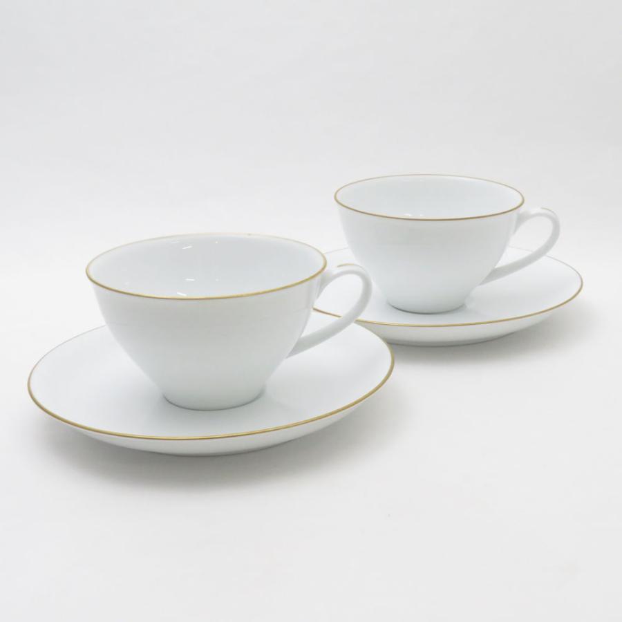 大倉陶園 美品 OKURA ゴールドライン カップ＆ソーサー 2客 ペア