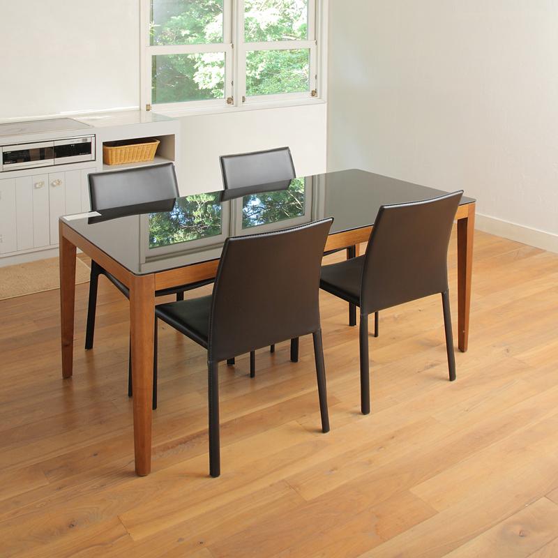 あずま工芸 ダイニングテーブル 4人掛けサイズ 135×80cm ガラス 天板