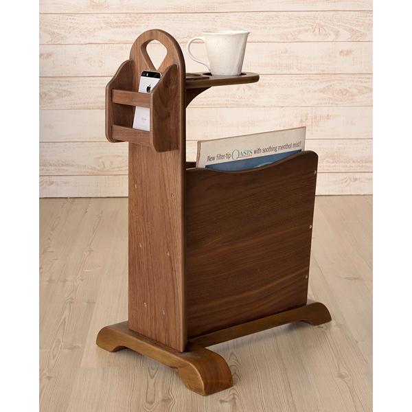 東谷 サイドテーブル 収納 コップ置き場 おしゃれ 小型 持ち運び