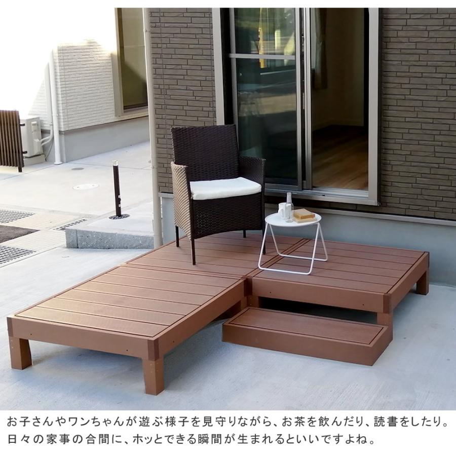 ウッドデッキ 人工木 ステップ台 フェンス セット diy おしゃれ 人工
