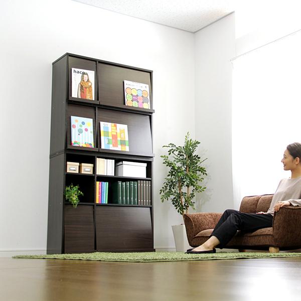 収納ラック 2個セット 棚 ラック フラップ扉 チェスト 見せる収納