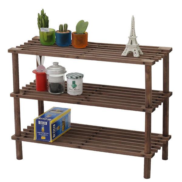 棚 木製 3段 北欧 シェルフ 収納 収納ラック 収納棚 おしゃれ オープン