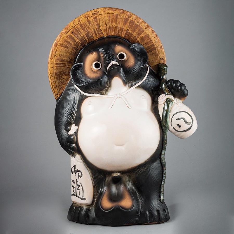 信楽焼たぬき50号 福ひねり狸 H151cm : 器屋一信ヤフー店 - 通販