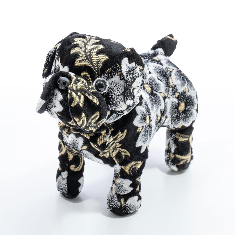 金華山 桜 【ブルドッグ】ブラック ぬいぐるみ 300mm×380mm 犬