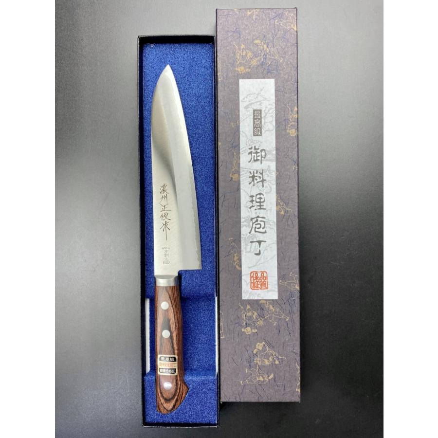 新生活 濃州正恒 V10ゴールド口金付き 剣型包丁 180mm CV-602M