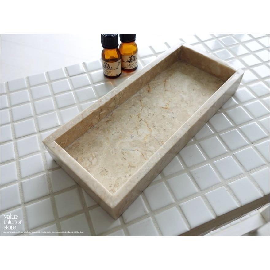 大理石トレイSQ-IV 天然大理石 マーブルトレイ 小物入れ 長方形 ペン