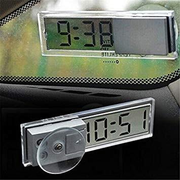 並行輸入品】超薄型 デジタル時計 吸盤式 車載 小型 シンプル キッチン