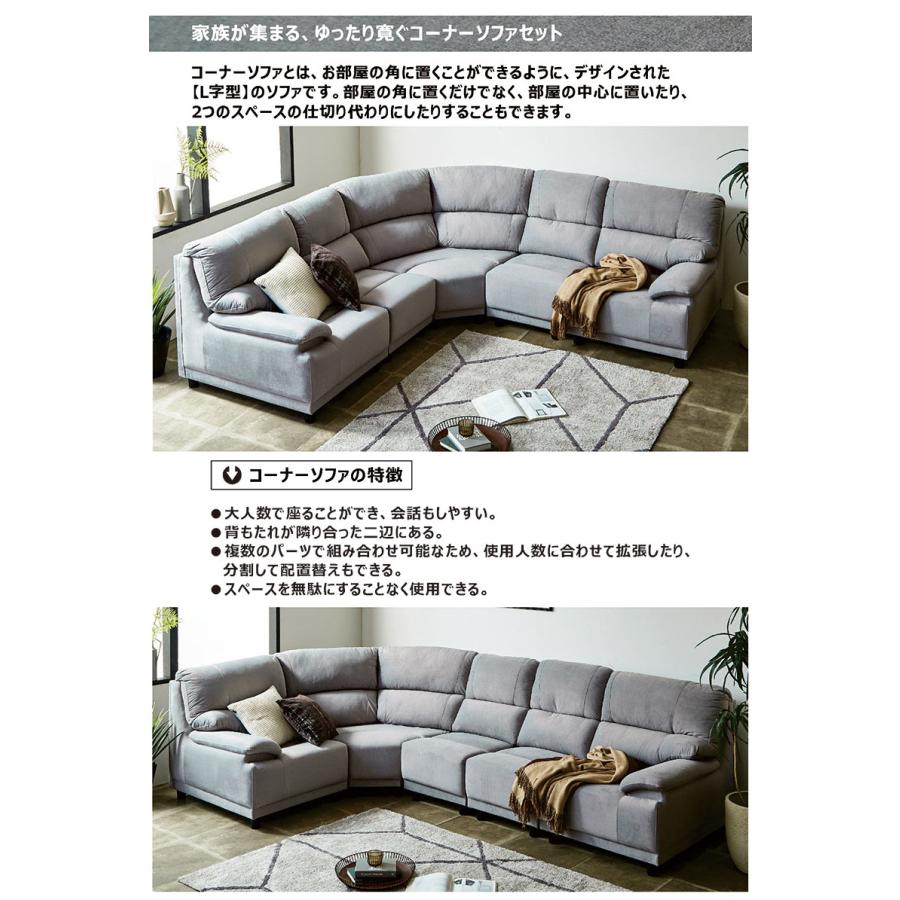 25日P9%〜 ソファー コーナーソファ l字 大型 自由自在 ファブリック