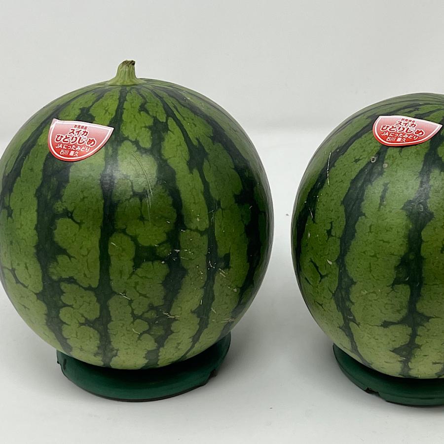 小玉すいか ひとりじめ 小玉スイカ 群馬県産 2個 : 高級フルーツ野菜